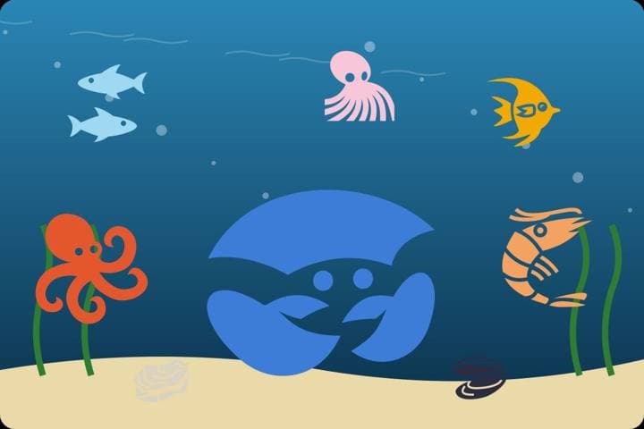 Ilustración del proyecto Ciudadela de Pescadores · Cangrejo Azul